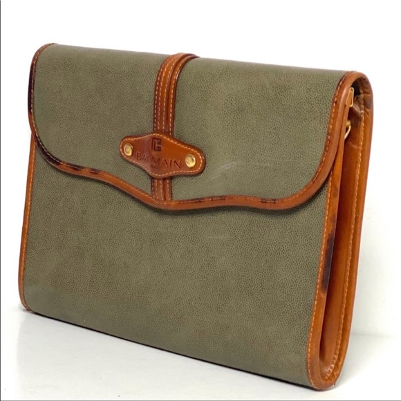 ✨Vintage Pierre Balmain Large Signature Clutch - Picture 5 of 15